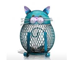 Tirelire en Forme de Chat Tirelire en Métal Sculpture en Métal