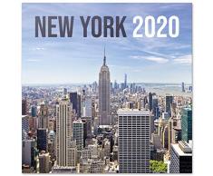Calendrier mural 2020 pour la maison ou le bureau, 30x30 cm - New York