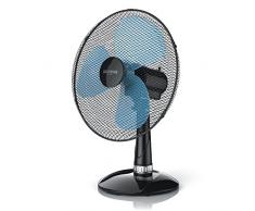 Brandson Ventilateur de table - ventilateur de bureau 40 cm - 3 vitesses - Economie d’énergie 50W - silencieux, élégant et ajustable - inclinable à 30° - Oscillation à 85° - Certifié GS - Noir