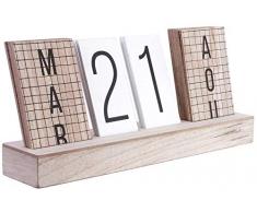 The Home Deco Factory Calendrier perpétuel en Bois My Little Market