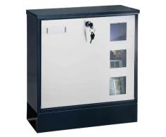 Boîte aux lettres murale en acier Rottner Design avec porte-journaux