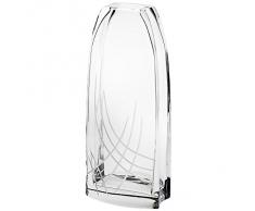 Vase, vase en cristal, Collection "LILLY", transparent, fait à main, 13 x 8 cm, cristal, style moderne (GERMAN CRYSTAL powered by CRISTALICA)