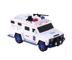 Casinlog Blanc éLectronique Automatique Rouleau dargent Mot de Passe Empreinte Digitale Tirelire Jouet pour Les Enfants Voix Multifonctionnelle Tremolo Voiture Tirelire