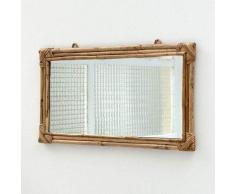 DECOCLICO Miroir rectangulaire en rotin Moka
