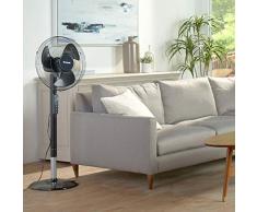 Honeywell HSF600BE4 Advanced QuietSet Ventilateur sur pied avec oscillation, Noir