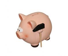 ARTECSIS Tirelire Cochon Rose en Céramique avec Marteau Taille Normal ou XXL