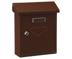 Rottner Cesena Boîte aux lettres en acier à ouverture verticale Marron