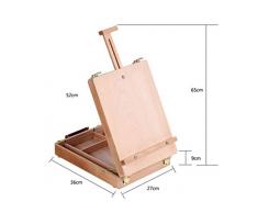 NLJYSH 1 PCS Chevalet en Bois for la Peinture Croquis Dessin Chevalet Table Boîte Peinture à lhuile Accessoires for Ordinateur Portable Matériel de Peinture dart for LArtiste Enfants (Color : A)