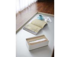 YAMAZAKI - Boite a mouchoir rectangulaire bois et metal blanc Yamazaki -