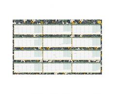 Boxclever Press calendrier 2020 2021 mural. Calendrier scolaire 2020 2021. Format paysage, bloc mensuel, en anglais. Planning mural d’août 2020 à juillet 2021. (Laminé)