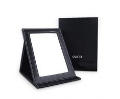 Eono by Amazon - Miroir de Poche Voyage Portatif avec Pliante support pour Camping,Grand