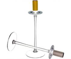Chandelier, Bougeoir, cristal, Collection "ORIO", H=28 cm, or, photophore, peint à la main, fait à main, style moderne (GERMAN CRYSTAL powered by CRISTALICA)