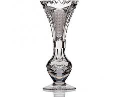 Vase, vase en cristal, Collection "SERAFINA", transparent, fait à main, 21 cm, cristal, style moderne (GERMAN CRYSTAL powered by CRISTALICA)