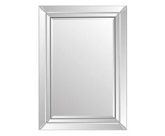 Grand Miroir Mural vénitien Moderne à Double Bord en Verre 70 x 100 cm