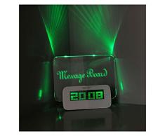 Réveil Digital Electroniques Tableau Radio-reveil Lumineux Fluorescent L'alarme Horloge Réveil Original LED avec Surligneur-Vert