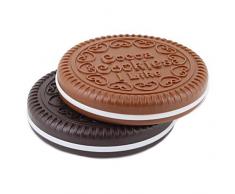 Katara - Miroir de Poche En Forme De Biscuits Chocolat