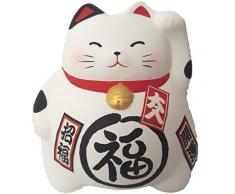 Grand Chat Tirelire / Maneki Neko 100% made in Japan /Différents Coloris pour différentes Symboliques (Blanc)