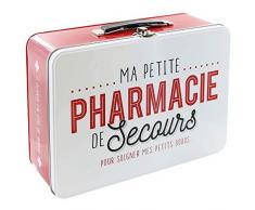 LA BOITE A BT6630 Pharmacie Boîte Métal Rouge/Blanc 26,50 x 9,40 x 22,30 cm