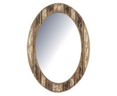 PMP Miroir Ovale en Bois 65 x 45 x 2 cm