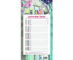 Calendrier éphéméride mensuel 2020 - BOUCHUT - 19 x 36 - Ambiance