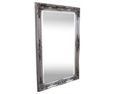 Rococo by Casa Chic - Grand Miroir Rectangulaire - Style Baroque Shabby Chic - 90x60 cm - Argent