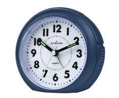 Atrium A240–35 Réveil analogique bleu foncé sans tic-tac, avec lumière et fonction snooze