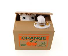 Jzhen Animal Mignon Volent largent, Boîte Tirelire Economiser Piece de Monnaie Design Monnaie, Chat Blanc