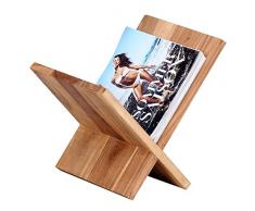 FineBuy Porte-revues Bois Massif Acacia 29 x 31 x 28 cm Porte-journaux X-Forme | Porte-brochures Style Maison de Campagne | Meubles en Bois étagère en Bois | Panier de Journal Vrai Bois