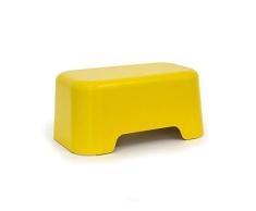EKOBO - Marchepied Enfant - Marche en Fibre de Bambou - pour Salle de Bains, Cuisine, Toilettes - sans BPA, sans Vernis, sans Plastique - Jaune