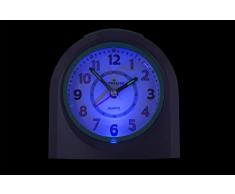 Réveil analogique ATRIUM lila sans tic-tac, avec éclairage et fonction snooze A921-8