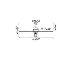 Faro Barcelona 33703 - CHICAGO Ventilateur de plafond noir