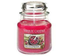Yankee Candle 1323187E Bougie dans un bocal en verre - rouge framboise, Jarre Moyen