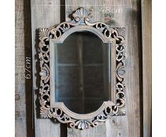 Salle De Bains Miroir Art DéCo, Miroir Sculpté Classique, Miroir DArt DéCoratif Creux EuropéEn RéTro En Relief De Porche,E