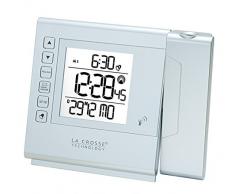 La Crosse Technology WT517 - Réveil Radio-Piloté avec Projection - Argent