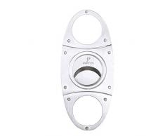 PIPITA Coupe-Cigare en Acier Inoxydable Pocket Cigare Tool Double Guillotine Cutter Lames Ciseaux Convient pour la Plupart des Dimensions des cigares (Silver)