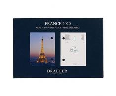 Draeger - Recharge Éphéméride Agenda Yvon France 2020-366 Jours et 366 Photos - Agenda France 2020 en 7 Langues - Photographies de Serge Le Manour - Papier Certifié FSC Mixte