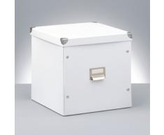 Zeller 17620 Boite de rangement en carton blanc, 33,5 x 33 x 32 cm