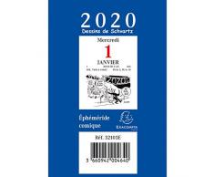 Exacompta 32103E Bloc Ephéméride Comique 6,5 x 9,7 cm Janvier à Décembre 2020