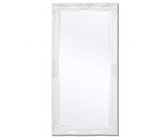 mewmewcat Miroir Murale, Miroir Baroque, Miroir pour Salle de Bain ou Dressing, Blanc 120 x 60 cm