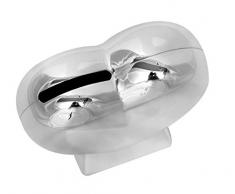 Brillibrum Tirelire Design en Forme de cœur Argenté, Gravur BIS 20 Zeichen