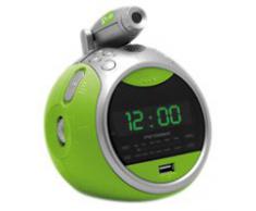 Metronic Gulli Radio réveil mp3 USB Projection 180° Vert