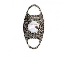 LUBINSIK Coupe-cigares en Acier Inoxydable Ciseaux à Guillotine à Double Lame Format de Poche Couteau à fumée Motifs de Gravure Exquis, emballé avec Une Belle boîte-Cadeau