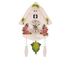 Coucou Horloge Salon Horloge Murale Oiseau Coucou Réveil Montre Moderne Bref Enfants Décoration de La Maison Jour Alarme, 2