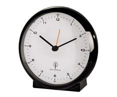 Hama Réveil radio-piloté Elegance Pro (avec affichage analogique, heure et minute, avec réglage automatique ) Noir/Blanc