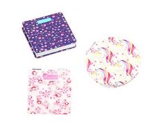 Miroir de Poche Mignon,Miroir de Sac a Main Maquillage de Double Face Portable,Compact et Portable pour Voyage,Miroir de Poche Pliable Compact Miroir de Maquillage Cadeau pour Dames Filles(3 pièces)