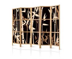 murando Paravent XXL Bambou 225x171 cm 5 Parties Une Seule Côté Impression sur Toile intissée 100% Opaque Foto Paravent Décoratif en Bois avec Interieur Impression Japon p-B-0006-z-c