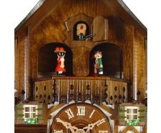 August Schwer Pendule à Coucou Maison de la Forêt-Noire, Roue de Moulin, bûcheron 4.0304.10.C