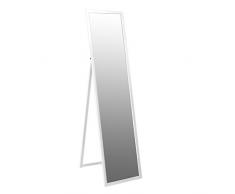 Harbour Housewares Miroir de Plain Pied rectangulaire avec Cadre en métal - Blanc
