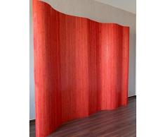 Décoshop26 Paravent Design en Bambou 200 x 250 cm Rouge PAR06004