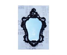 Wohnideenshop Miroir de style baroque antique avec effet miroir Noir 50 x 76 cm